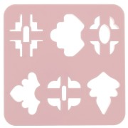 Set of 6 plastic cutters for modelling & polymer clay - Floral x1