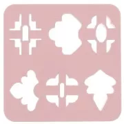 Set of 6 plastic cutters for modelling & polymer clay - Floral x1