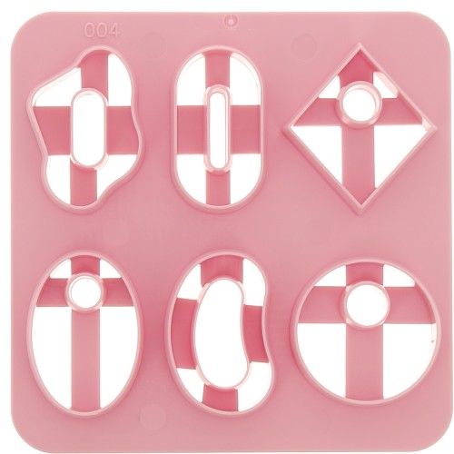 Set of 6 plastic cutters for modelling & polymer clay - Oval x1
