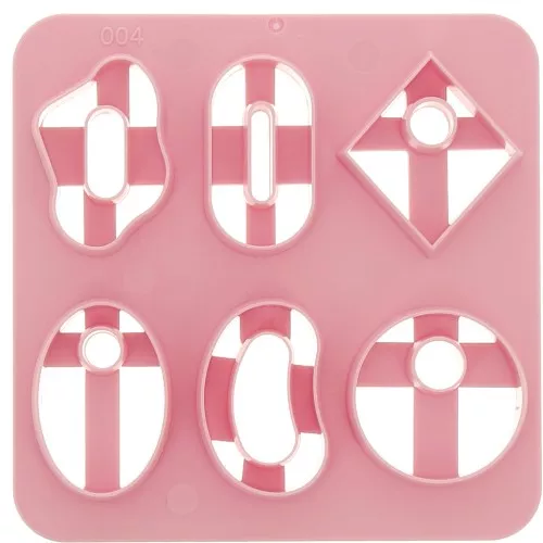Set of 6 plastic cutters for modelling & polymer clay - Oval x1