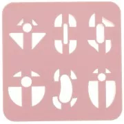 Set of 6 plastic cutters for modelling & polymer clay - Oval x1