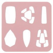 Set of 6 plastic cutters for modelling & polymer clay - Trapezoid x1