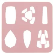 Set of 6 plastic cutters for modelling & polymer clay - Trapezoid x1