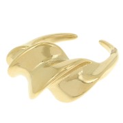 13mm 304L stainless steel Crescent ring - twisted - T54 - Gold x1|raw }}