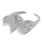 13mm 304L stainless steel Crescent ring - twisted - T54 x1