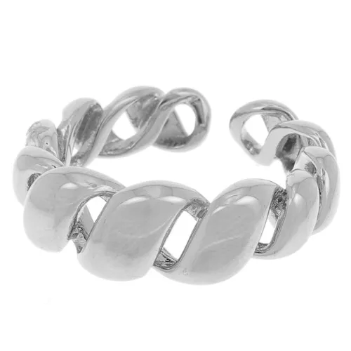 Twisted ring 8 mm - T55 - 304L stainless steel x1