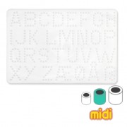Rectangular pegboard alphabet 21x14.6 cm for Hama beads Midi x1|raw }}