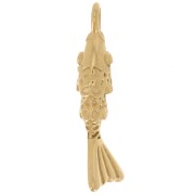 23x9mm 316L stainless steel Fish charm - Gold x1