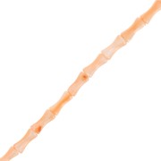 8x4mm Mother-of-pearl bamboo tube beads - Peach x38cm|raw }}