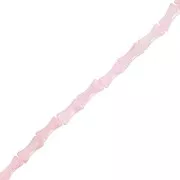 Light pink - Perles tube de bambou en nacre teintée 8x4 mm Rose clair x38cm Perles tube de bambou en nacre teintée 8x4 mm Rose clair x38cm