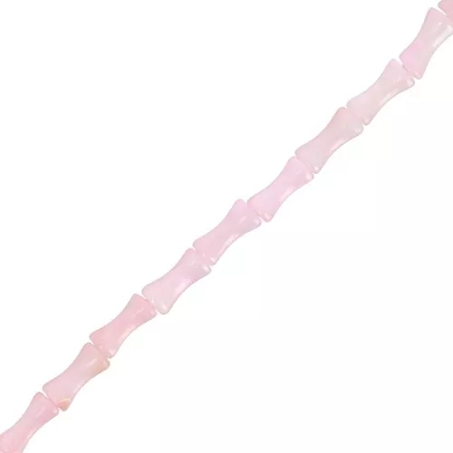 8x4mm Mother-of-pearl bamboo tube beads - Light pink x38cm