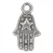 Khamsa charms 18mm Antique Silver Plating x5