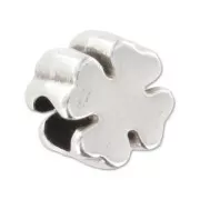 Clover Slider for 5mm cords Antique Silver Plating x1