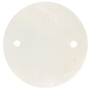 25mm Mother of Pearl Round Curved Spacers - Natural x2|raw }}