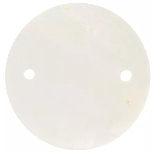 25mm Mother of Pearl Round Curved Spacers - Natural x2