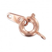 Rose Fine Gold plated springing clasp with tag 5mm x1