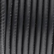 Leather cord with double seam 4 mm Navy Blue x1 m