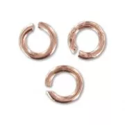 Jumprings open 3.3x0.6mm Pink fine Gold plated x10