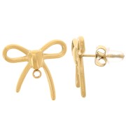 16x17mm 304L Stainless Steel EarStuds - Gold x2|raw }}