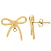 16x17mm 304L Stainless Steel EarStuds - Gold x2