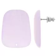 28x22mm Trapeze earstuds in translucent resin - Marbled Glycine x2