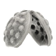 Knot covers 7mm Old silver tone x4|raw }}