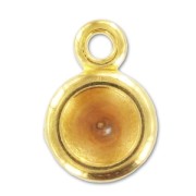 Pendant for 8mm PureCrystal 1028 1088 Cabochon fine Gold plated x1