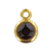 Pendant for 8mm PureCrystal 1028 1088 Cabochon fine Gold plated x1