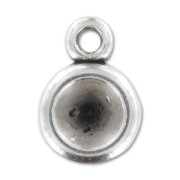 Pendant for 8mm PureCrystal 1028 1088 Cabochon Antique Silver Plating x1