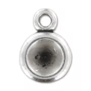 Pendant for 8mm PureCrystal 1028 1088 Cabochon Antique Silver Plating x1