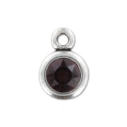 Pendant for 8mm PureCrystal 1028 1088 Cabochon Antique Silver Plating x1
