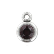 Pendant for 8mm PureCrystal 1028 1088 Cabochon Antique Silver Plating x1