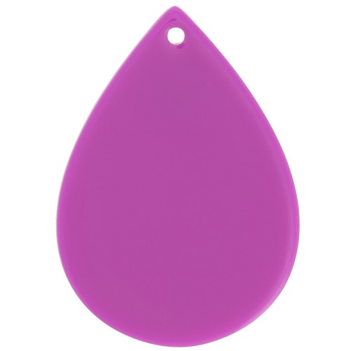 31x22mm Acetate drop pendant - Purple x1