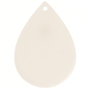 31x22 mm acetate teardrop pendant - Ecru x1