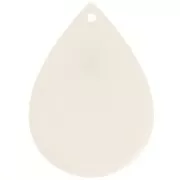 31x22mm Acetate drop pendant - Ecru x1