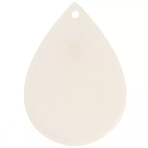31x22 mm acetate teardrop pendant - Ecru x1
