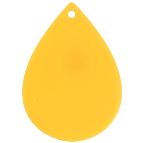 31x22 mm acetate teardrop pendant - Yellow x1