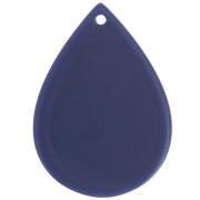 31x22mm Acetate drop pendant - Dark blue x1