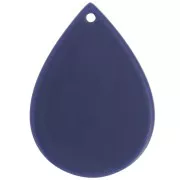 31x22mm Acetate drop pendant - Dark blue x1