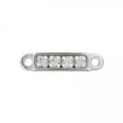 925 Sterling Silver Spacer rhinestones 2 rings 14mm x1