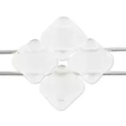 Silky Bead 6x6mm Crystal  x50