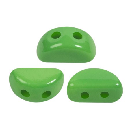 6x3mm Kos® Glass beads by Puca® - La Divine Pistachio x10g