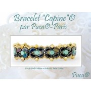 6x3mm Kos® Glass beads by Puca® - La Divine Pistachio x10g