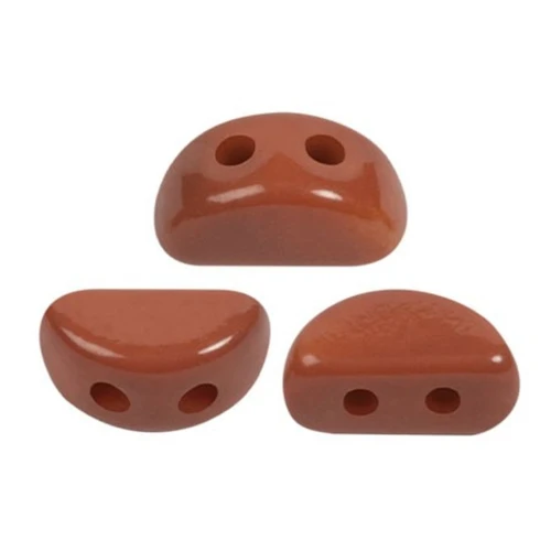 6x3mm Kos® Glass beads by Puca® - La Divine Terracotta x10g
