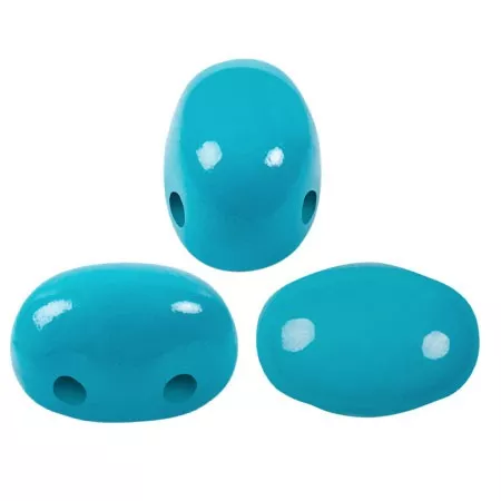 7x5mm Glass beads Samos® by Puca® La Divine Aqua x10g