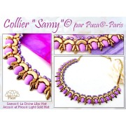 7x5mm Glass beads Samos® by Puca® La Divine Aqua x10g