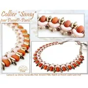 7x5mm Glass beads Samos® by Puca® La Divine Aqua x10g