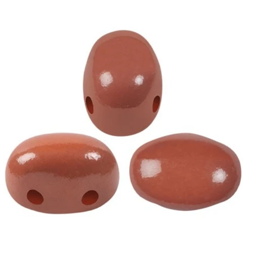7x5mm Glass beads Samos® by Puca® La Divine Terracotta x10g