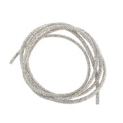 Metallic cord Mokuba 2 mm - Grey silver thread x1m|raw }}