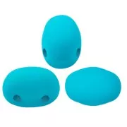 7x5mm Glass beads Samos® by Puca® La Divine Aqua Mat x10g